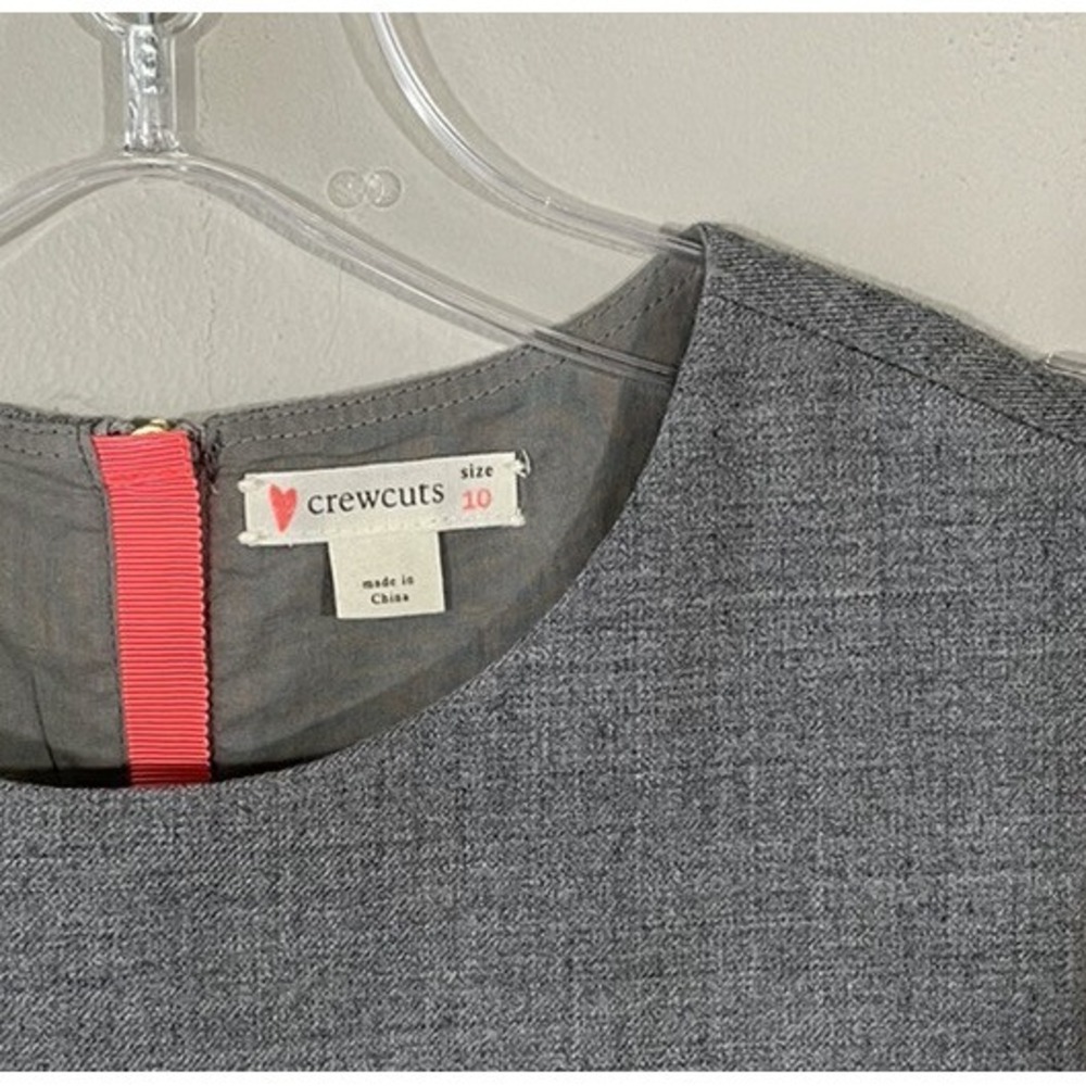 Crewcuts Flutter Hem Light Gray Dress Wool‎ Blend Preppy Style# C8972 Size 10 - Picture 4 of 6